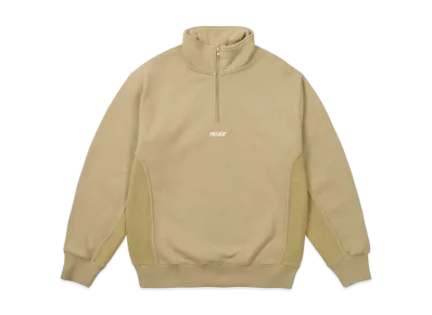 PALACE 1/4 Zip Wash Out Funnel "Stoney Grey"