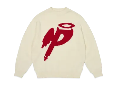 PALACE P Wing Knit "Soft White"