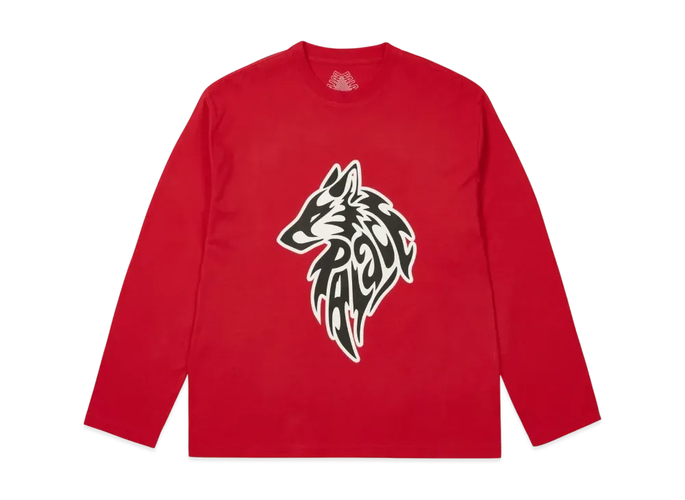 PALACE Sketchy Lone Wolf Longsleeve "Red"