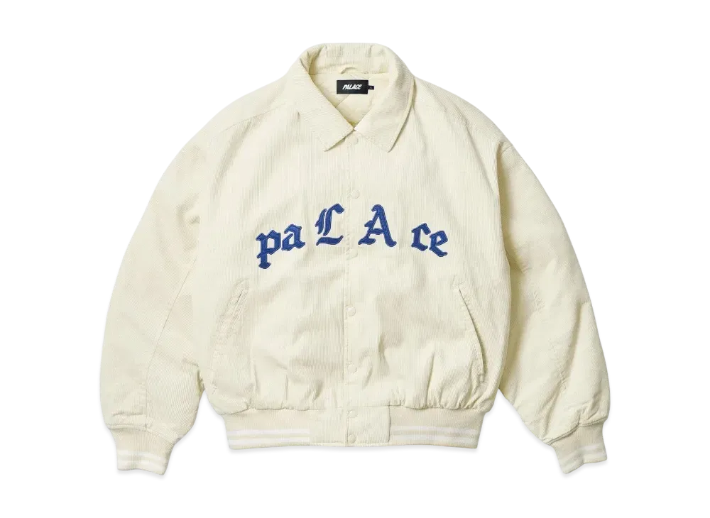PALACE Love Varsity Jacket "Soft White"