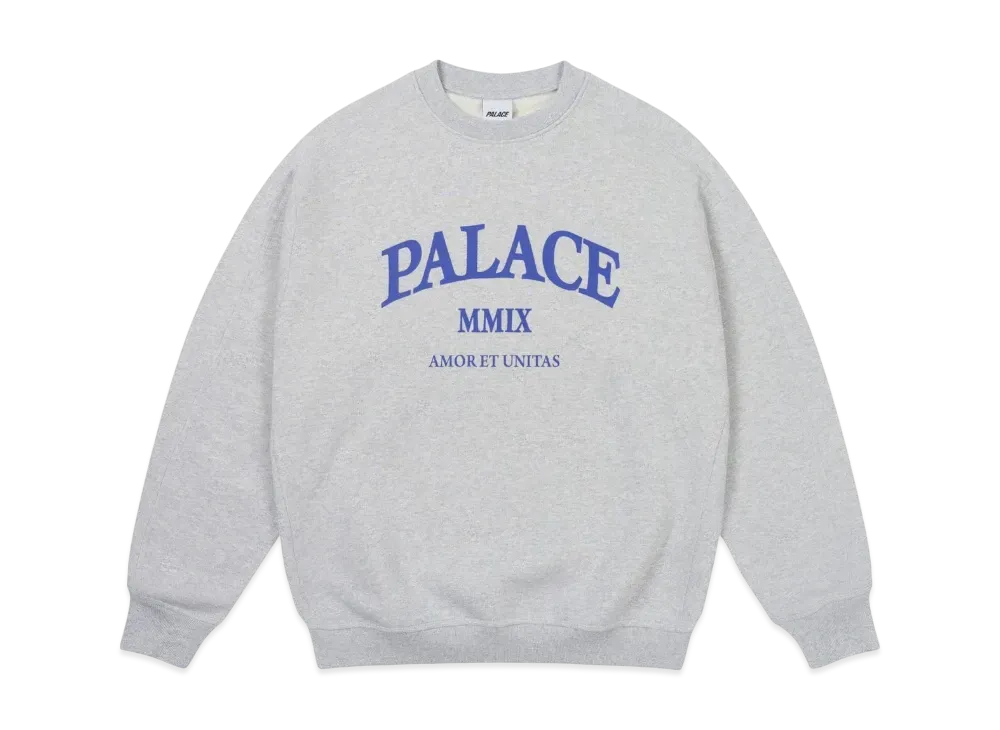 PALACE Unitas Oversized Crew "Grey Marl"