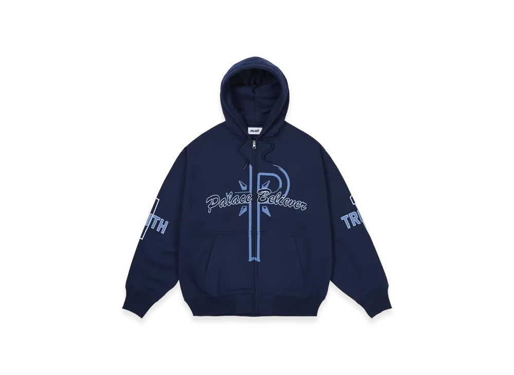 PALACE フロントジップパーカー M ネイビー 【公式通販】