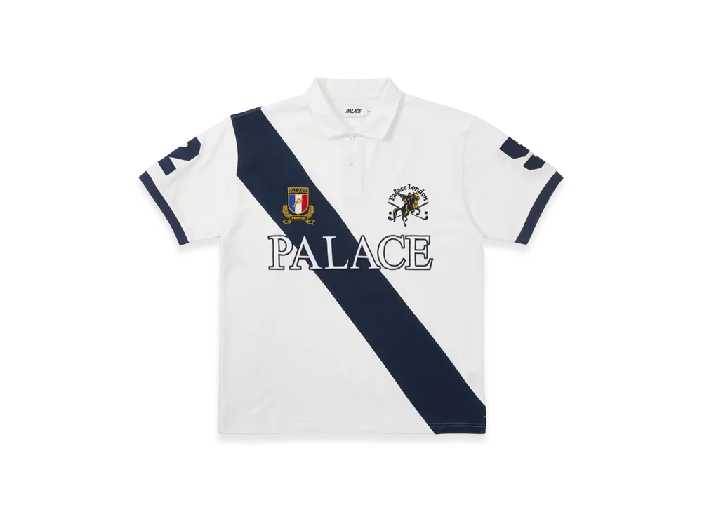 PALACE Geezer Polo "White Navy"