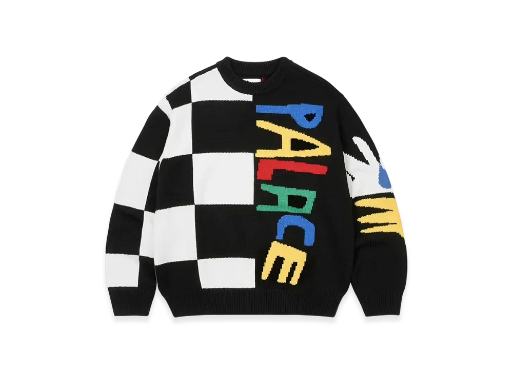 PALACE x JCC+ Knit Crew "Black"