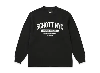 PALACE x Schott Waffle Longsleeve "Black"