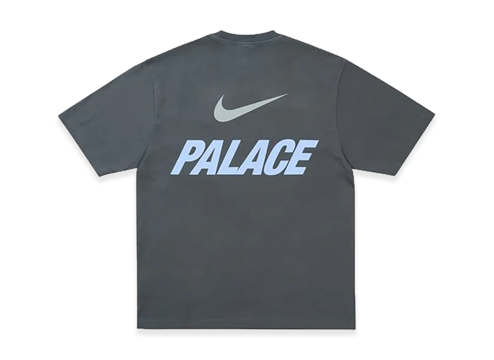 PALACE x Nike Font Swoosh T Shirt "Charcoal"