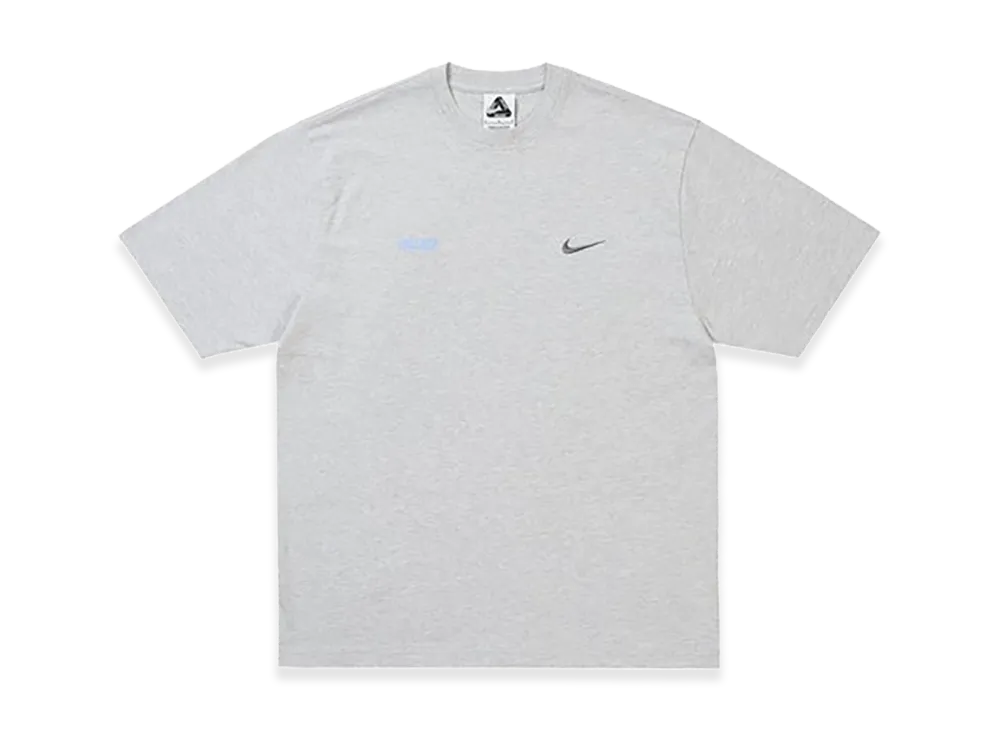PALACE x Nike Font Swoosh T Shirt "Grey Marl"
