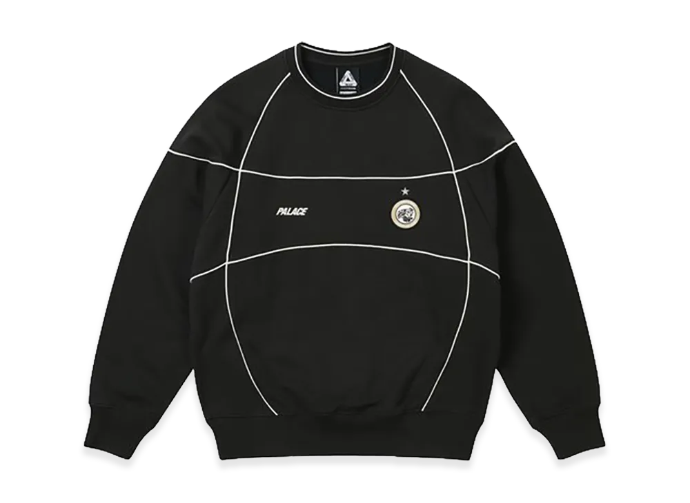 PALACE Pro Team Piped Crew "Black"