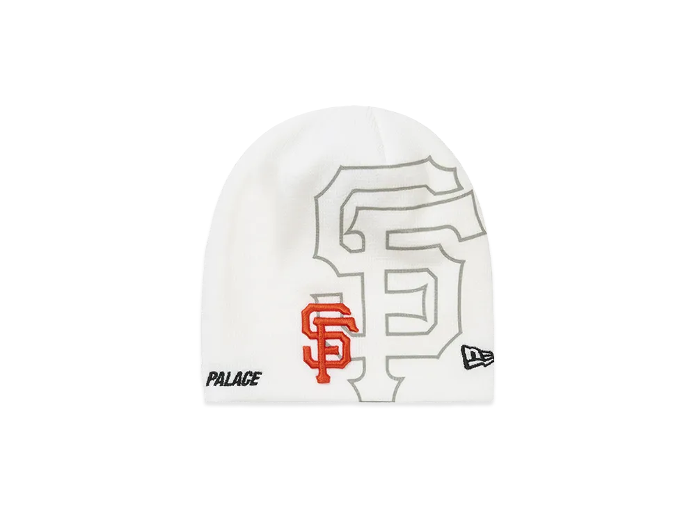 PALACE x San Francisco Giants x NEW ERA Nein Cuff Beanie "White"