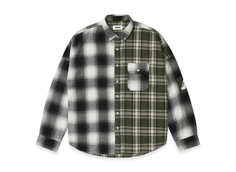 PALACE Patchy Flannel Shirt "Green"