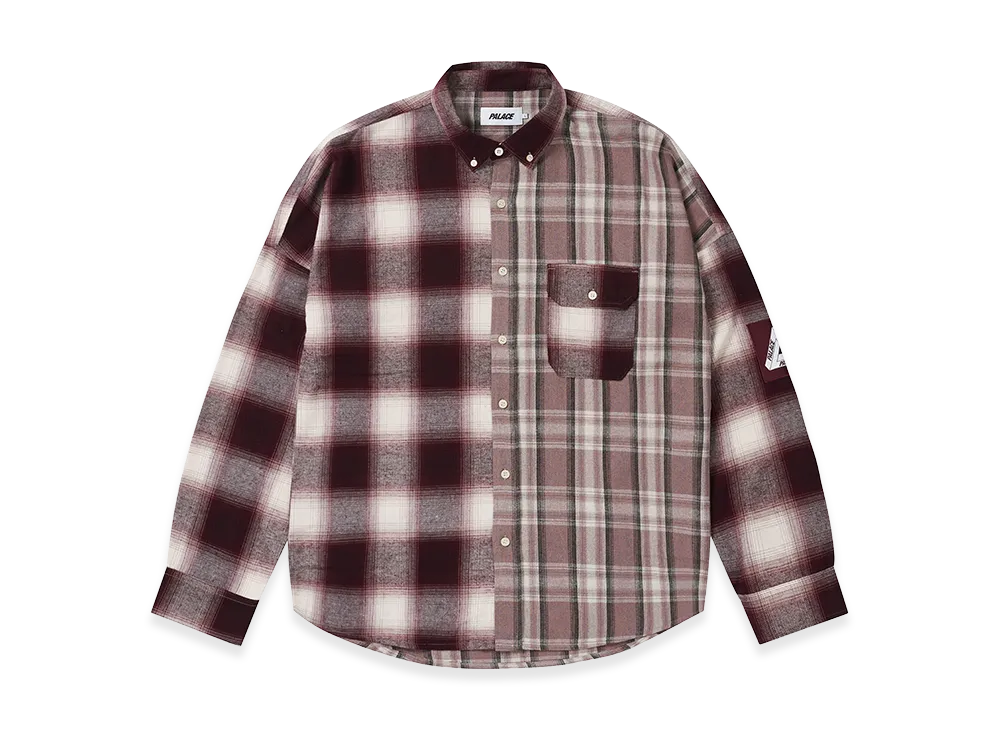 PALACE Patchy Flannel Shirt "Red"