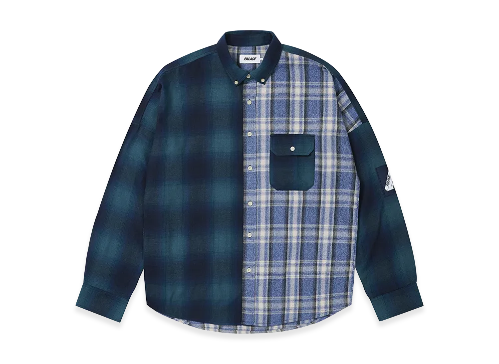 PALACE Patchy Flannel Shirt "Blue"