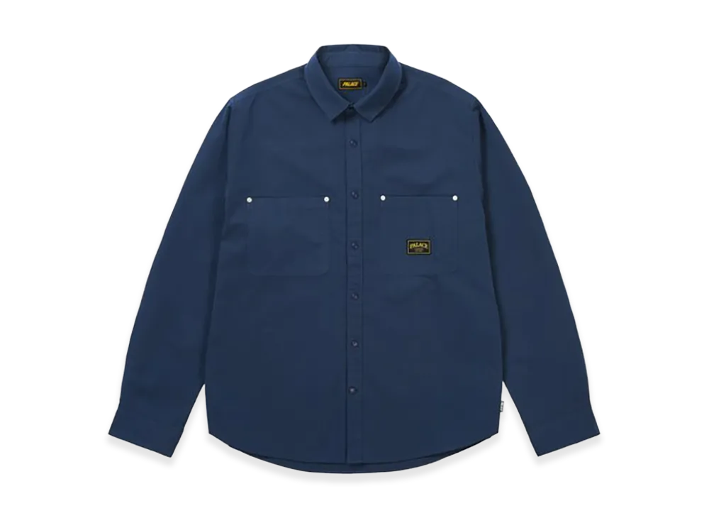 PALACE Cotton Twill Overshirt "Washed Blue"