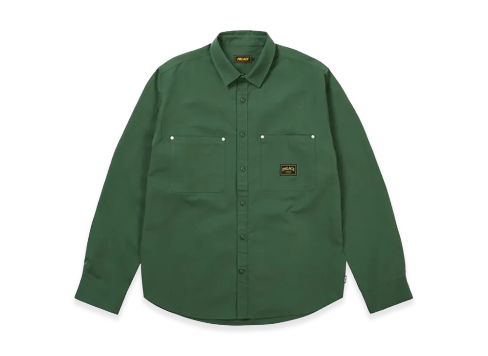 PALACE Cotton Twill Overshirt "Washed Green"