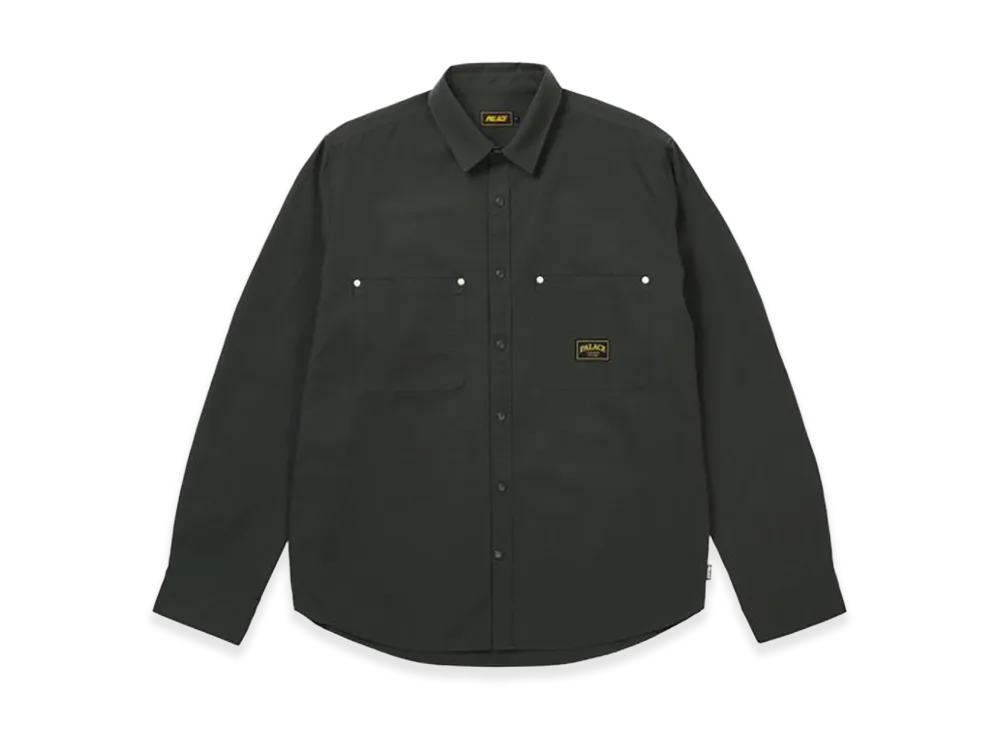 PALACE Cotton Twill Overshirt "Washed Black"