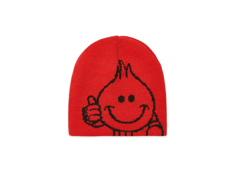 PALACE x WORLD INDUSTRIES Reverso Nein Cuff Beanie "Black Red"