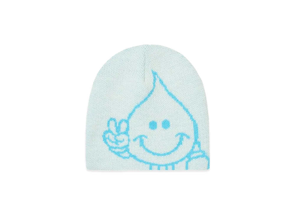 PALACE x WORLD INDUSTRIES Reverso Nein Cuff Beanie "White Blue"