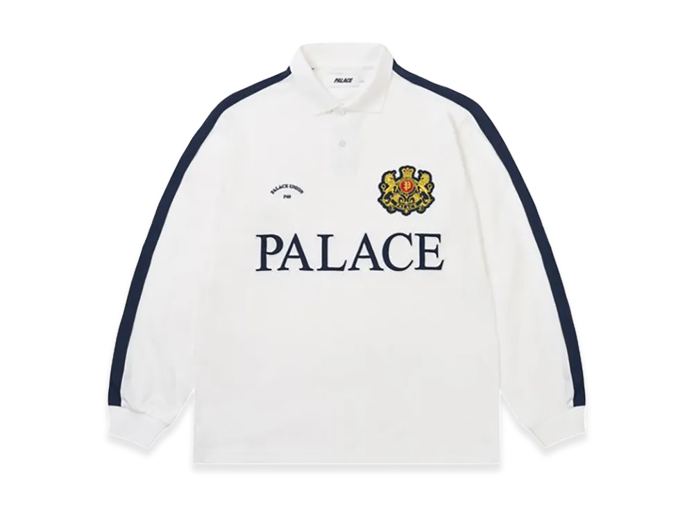 PALACE Established Longsleeve Polo "White"