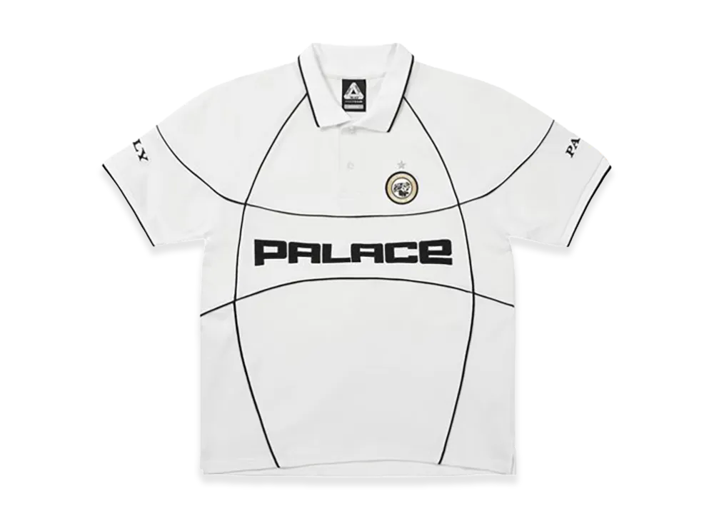 PALACE Pro Team Piped Polo "White"