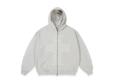 PALACE Y So Cross Pigment Hood "Concrete Grey"