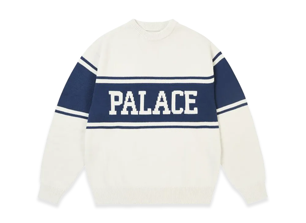 PALACE College Stripe Knit "White"
