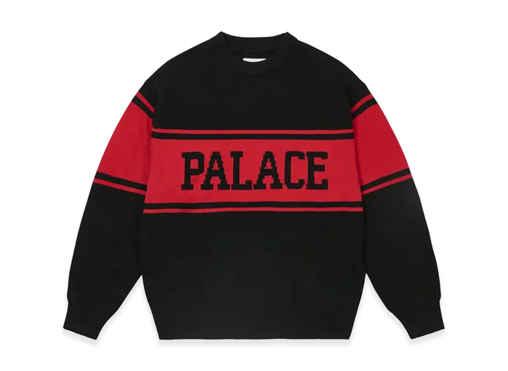 PALACE College Stripe Knit "Black"