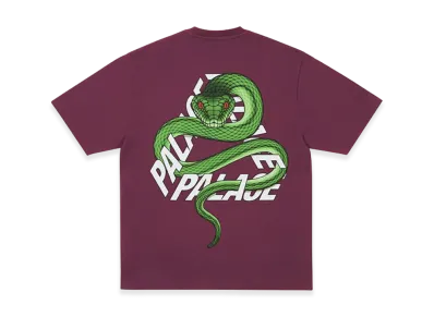 PALACE Snakey P3 T Shirt "Rich Wine"