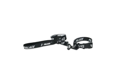 PALACE Jacquarded Dog Collar And Lead "Black"