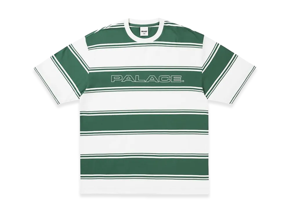 PALACE Tidy Stripe T Shirt "Green"