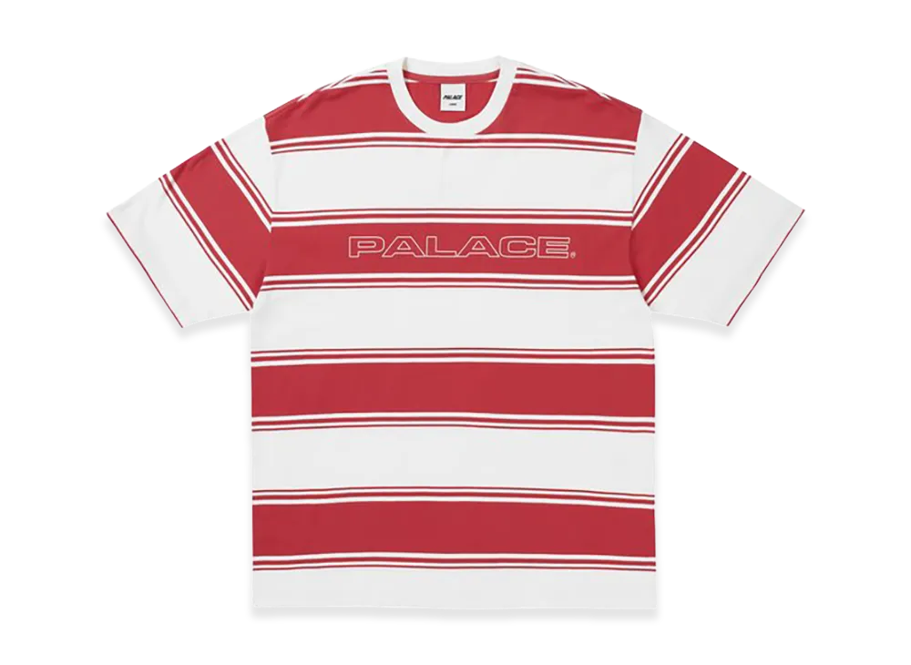 PALACE Tidy Stripe T Shirt "Red"