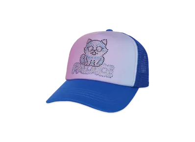 PALACE Kitty Rhinestone Trucker "Blue"