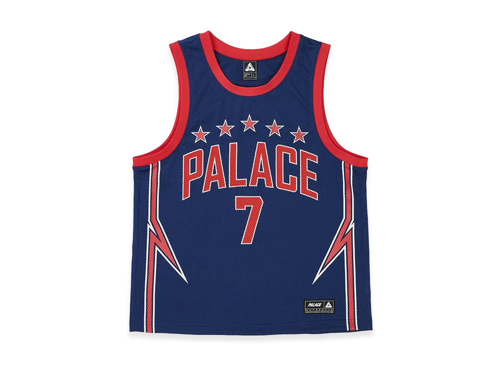 PALACE Lightning Basketball Vest "Navy/Red"