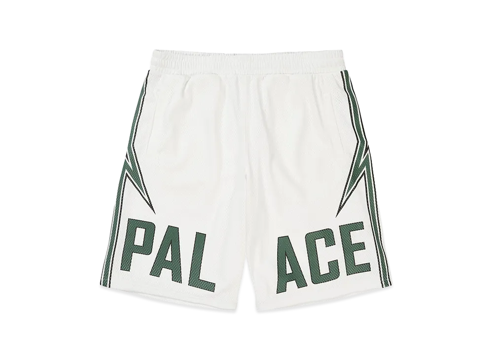 PALACE Lightning Basketball Short "White/Green"
