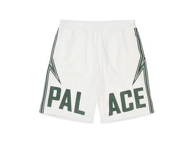 PALACE Lightning Basketball Short "White/Green"
