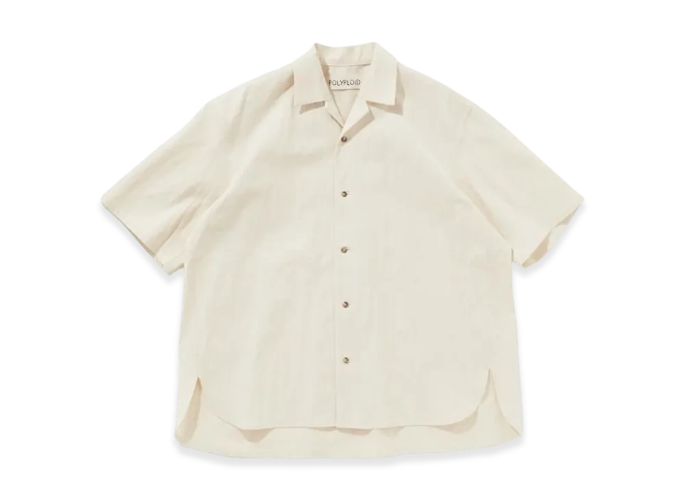 POLYPLOID Open Collar Shirt A "Off White"