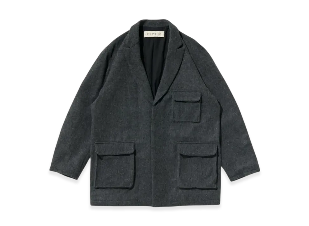 POLYPLOID Long Jacket C "Charcoal"