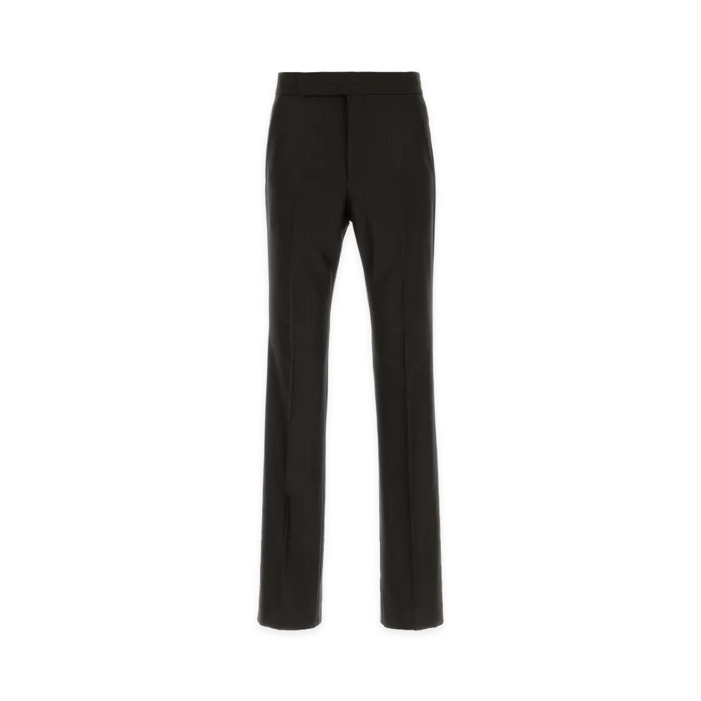 TOM FORD Embroidered Twill Pant "Chocolate/Brown"
