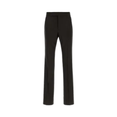 TOM FORD Embroidered Twill Pant "Chocolate/Brown"