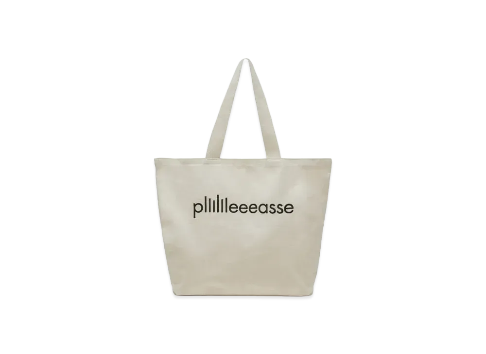 plllllleeeasse Logo Tote Bag "Natural"