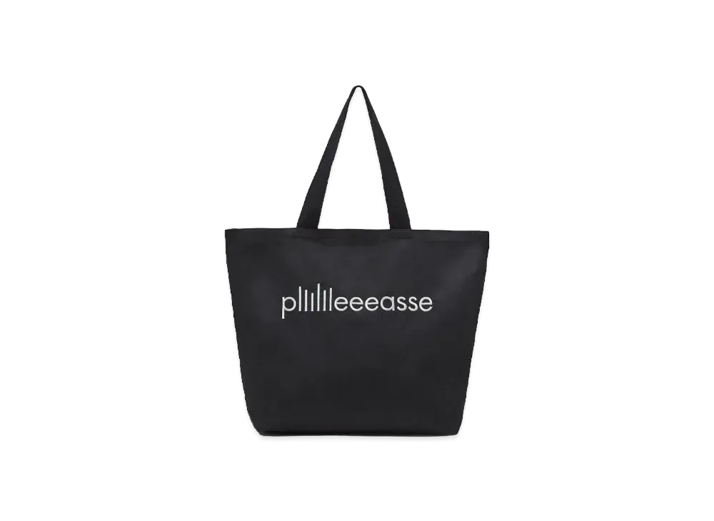 plllllleeeasse Logo Tote Bag "Black"