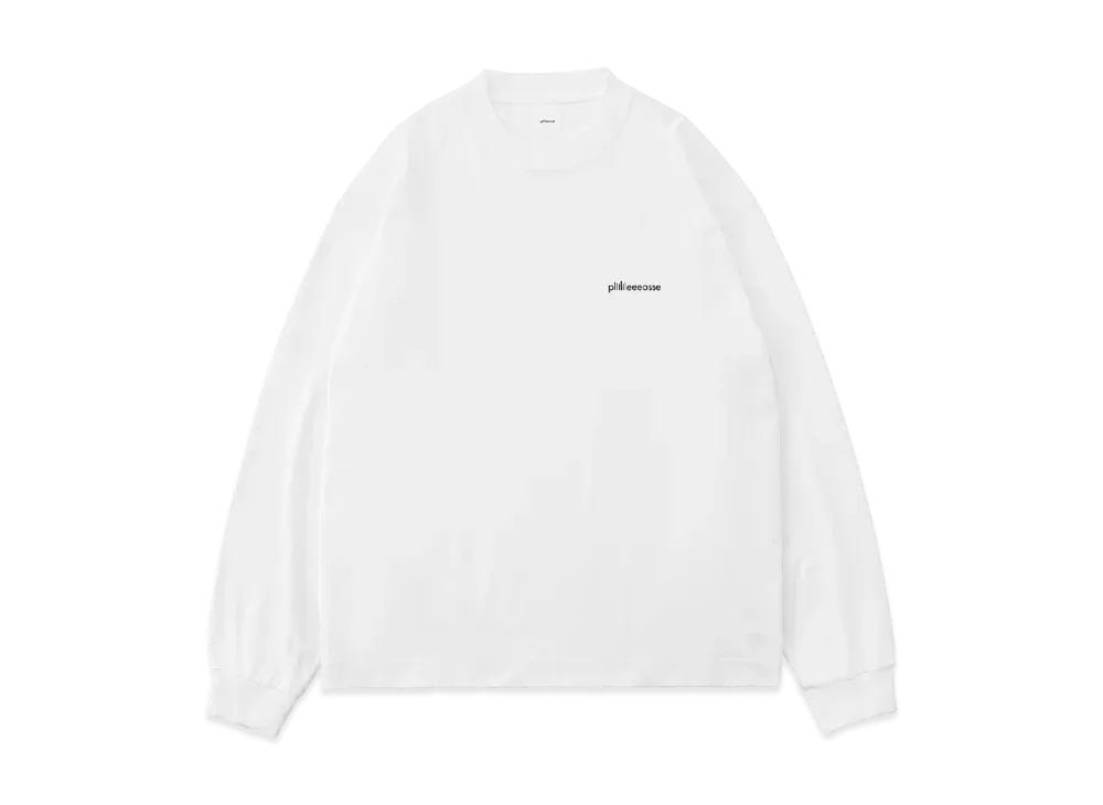 plllllleeeasse Long Sleeve T Shirt "White"