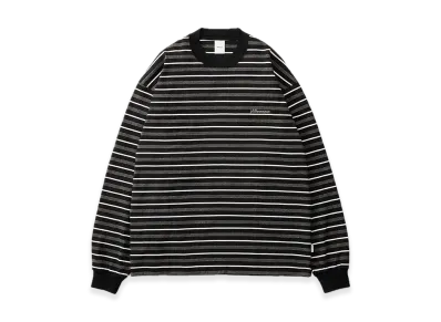 plllllleeeasse Multi Stripe Long Sleeve Tee "Black"