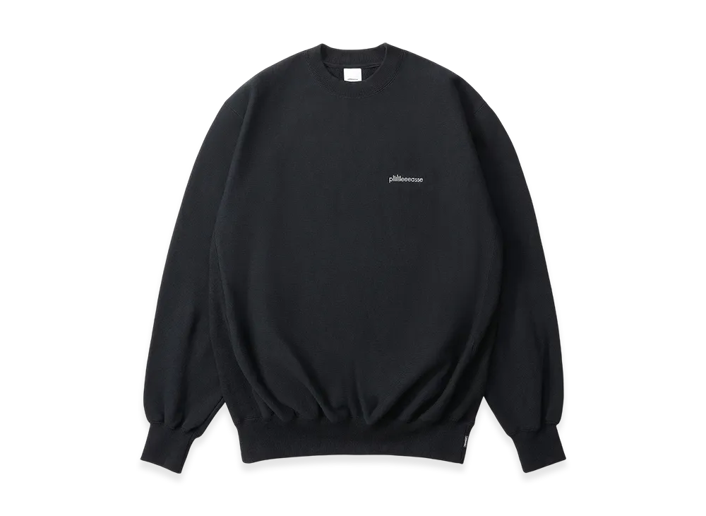 plllllleeeasse crossgrain crewneck sweatshirt "Black"