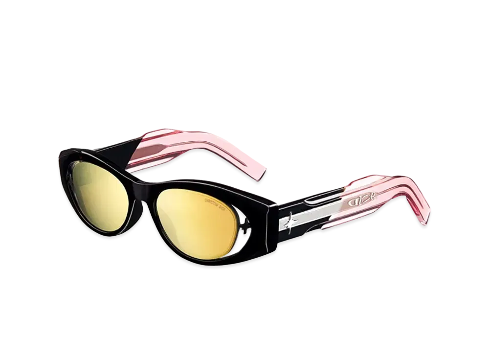 Dior x LEWIS HAMILTON Dior+ S1I Rectangular Sunglasses "Black/Transparent Pink"