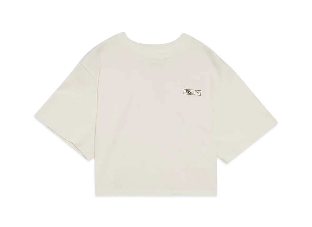 プーマ x ブラックピンク ロゼ リラックスド 半袖 Tシャツ "ウォームホワイト"