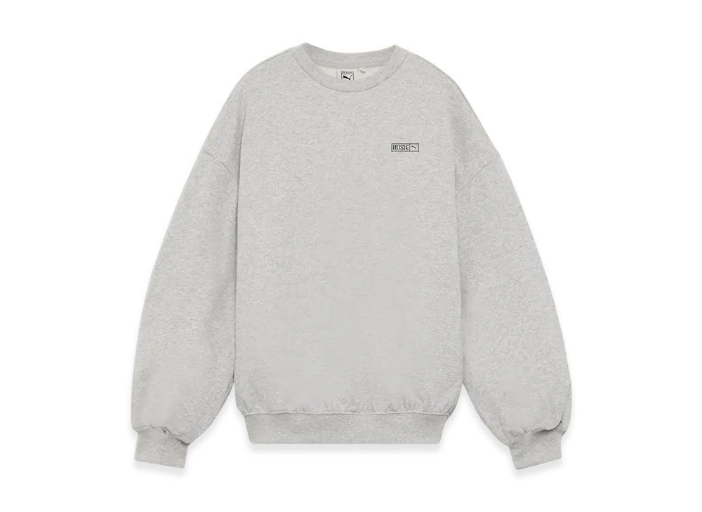 PUMA x BLACKPINK ROSE Oversized Crew Sweatshirt "Flat Light Gray Heather"