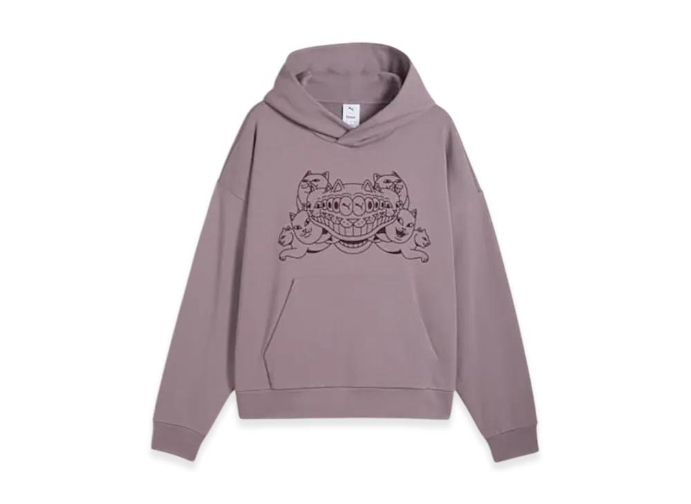 PUMA x RIPNDIP Unisex Boxy Graphic Hoodie "Plum Jam"