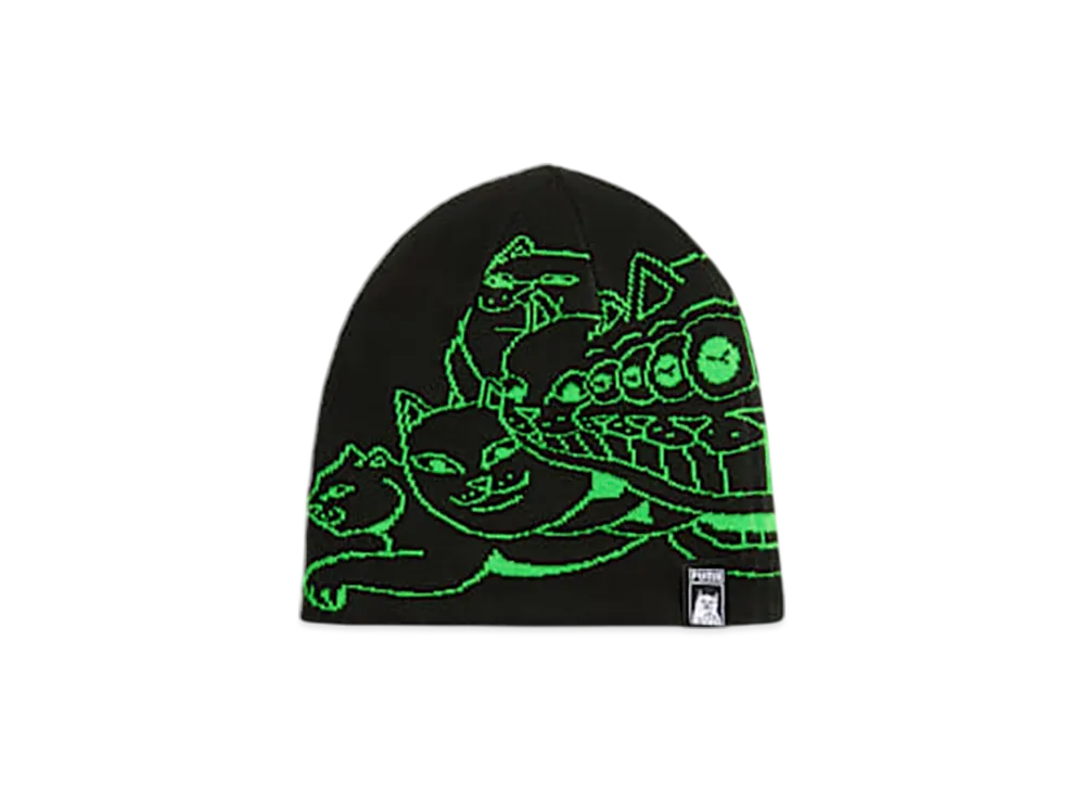 PUMA x RIPNDIP Unisex Beanie "PUMA Black-Fluro Green Pes"