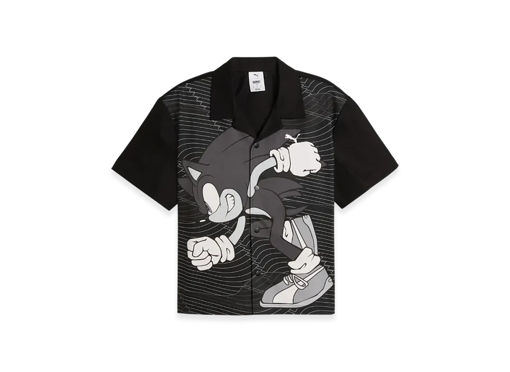 PUMA x SONIC Men's Relaxed Graphic Racer Short Sleeve Shirt "Black"