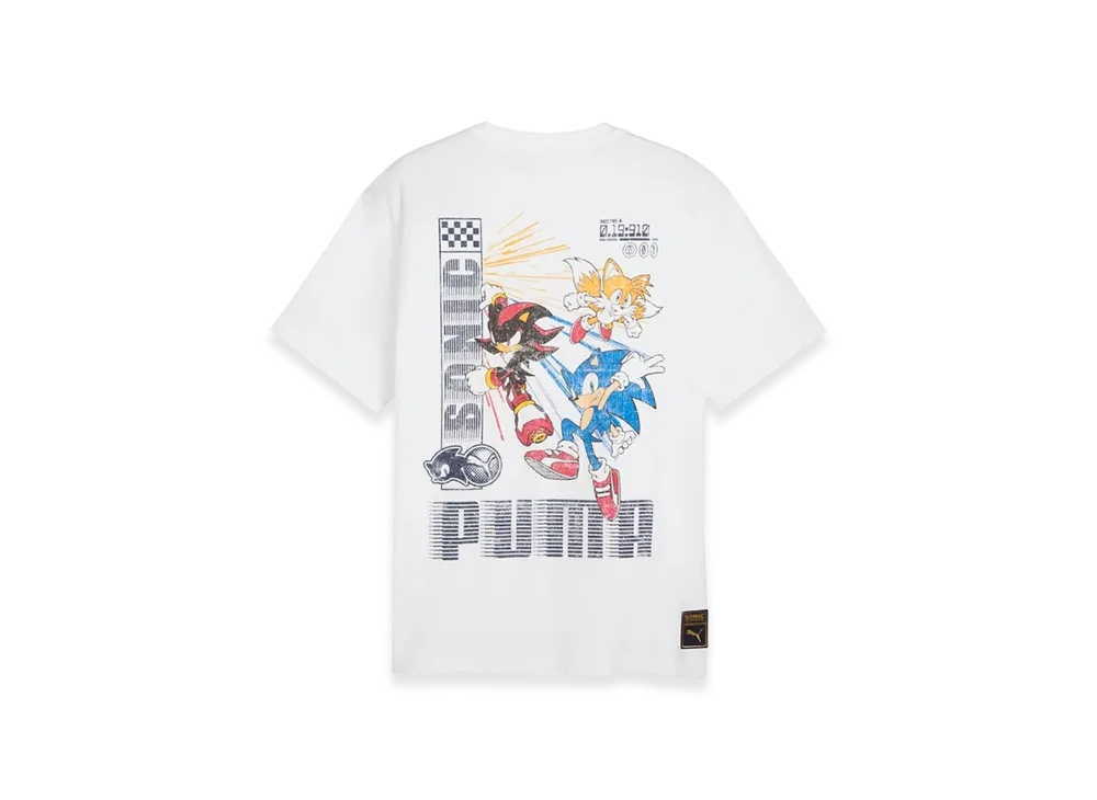 PUMA x SONIC Men's Relaxed Graphic Short Sleeve T-Shirt "White"